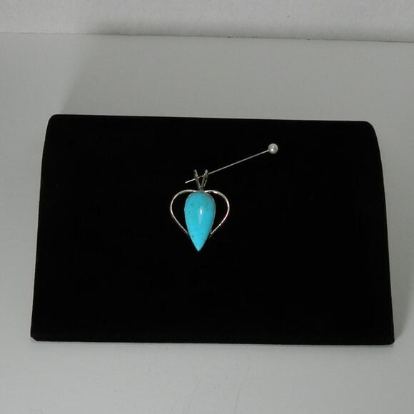 Vintage Jay King Sterling Silver and Turquoise Pendant - Picture 3 of 5